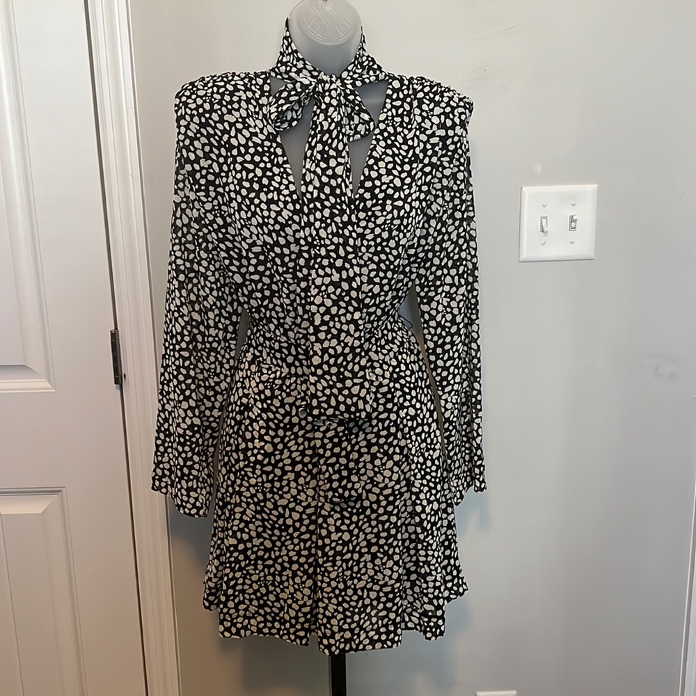 Woven Dress, with waist belt